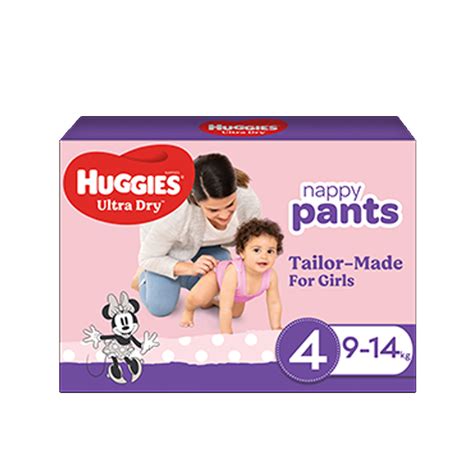 Buy Huggies Ultra Dry Nappy Pants Toddler Size 4 Girl 9 14 Kg