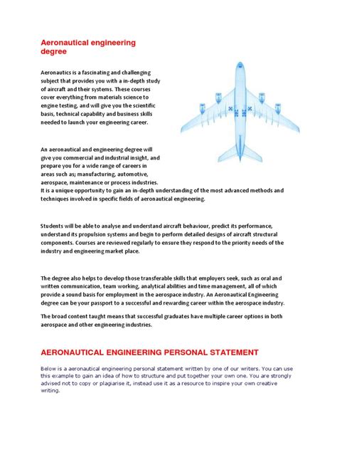 Go through as many as you reasonably can. Aeronautical Engineering Personal Statement | Aerospace ...