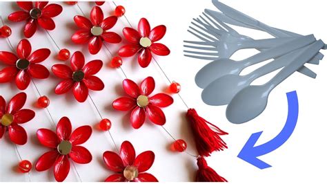 Diy Wall Decor Using Plastic Spoon Plastic Craft Idea Best Out Of