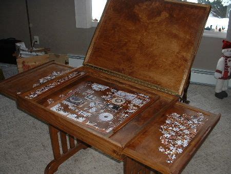 We are sharing the cutest farmhouse diy barn wood cart coffee table! 33 best Puzzle Tables & Organizers images on Pinterest ...