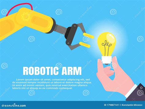 Bras Et Main Robotis S Avec Les Signes Plats D Ic Ne D Illustration De