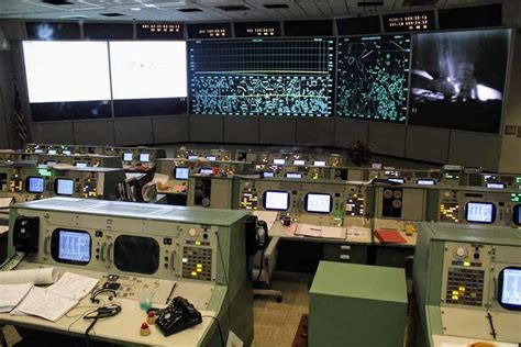 The Restored Apollo Mission Control Room At The Johnson Space Center