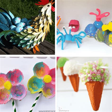 Egg Carton Crafts For Kids And Adults Upcycle Easter Egg Cartons