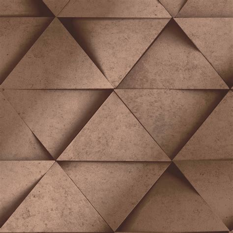 Fine Decor Wallpaper Triangle Stone Copper Fd42559 Wonderwall By