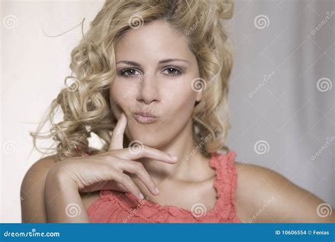 Funny Beauty Portrait Stock Photo Image Of Model Blonde 10606554