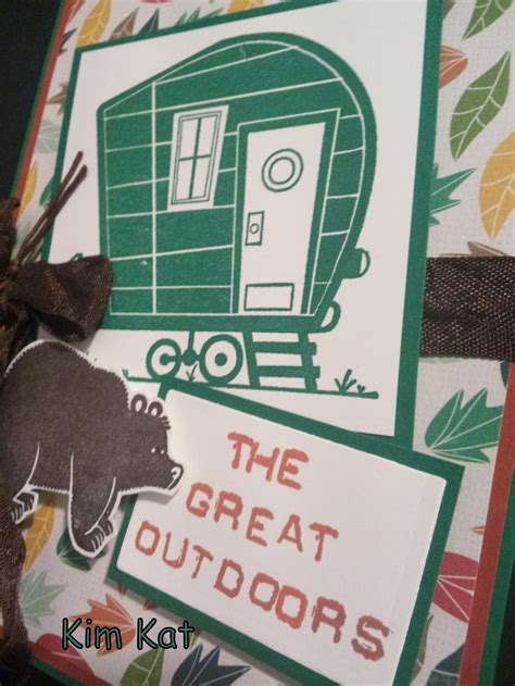 CAMPING Card Pop up Great Outdoors 3D Camper Trailer RV Bear - Etsy