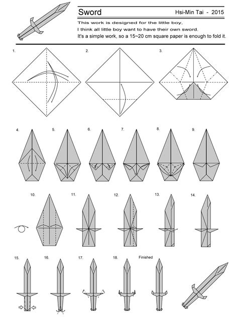 Diagram Sword Hsi Min Tai Ruby Book Origami