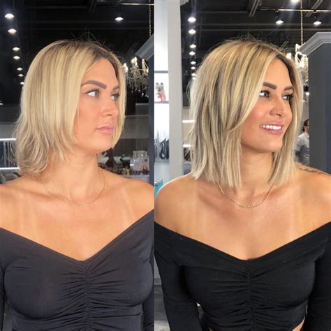 Transformation Blunt Blonde Bob With Extensions