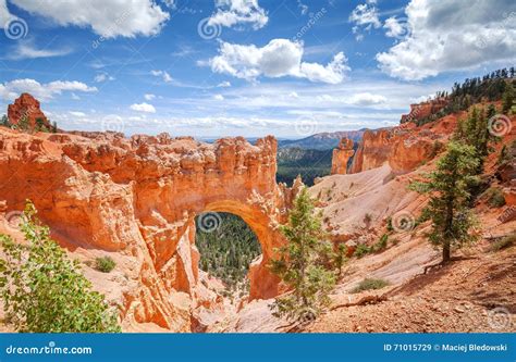 Beautiful Natural Arch In Bryce Canyon Stock Image Image Of