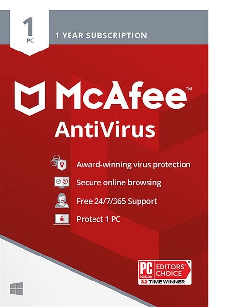 Best Buy Mcafee Antivirus 1 Device 1 Year Subscription Windows