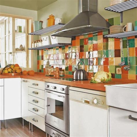 White cabinets come in numerous designs. Colorful Backsplash Tiles for Kitchens - HomesFeed