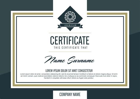 Qualification Certificate Template With Elegant Design 2562291 Vector