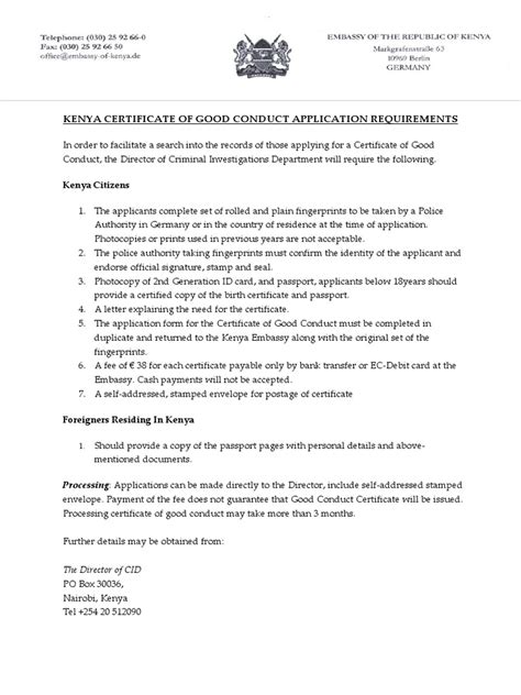 Pdf Certificate Of Good Conduct Application Requirements Dokumentips