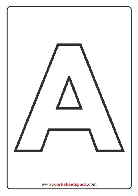 Capital Letter Outlines Alphabet Letter Templates Printable Alphabet