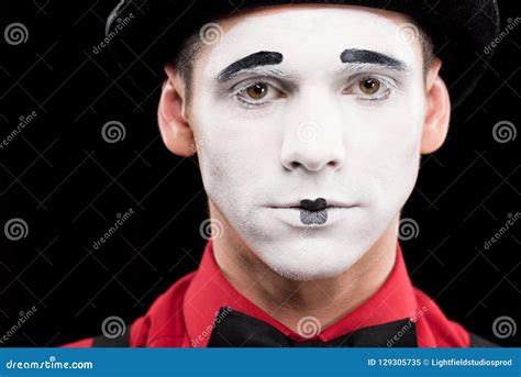 Portrait Of Mime With Makeup Stock Image Image Of Face Person 129305735