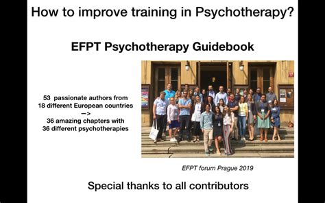 Epg Introduction · Efpt Psychotherapy Guidebook
