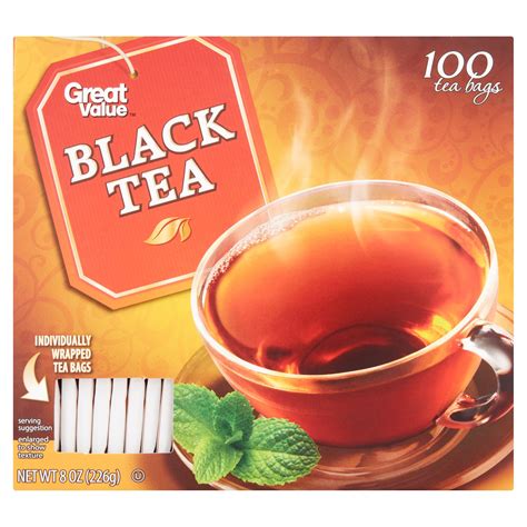 Great Value Black Tea Bags 8 Oz 100 Ct