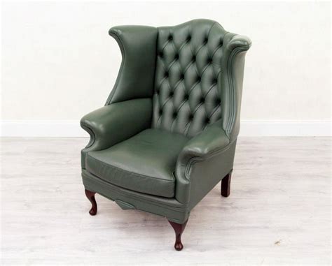 Chesterfield fabric queen anne chairs. Chesterfield armchair leather antique wing chair recliner ...
