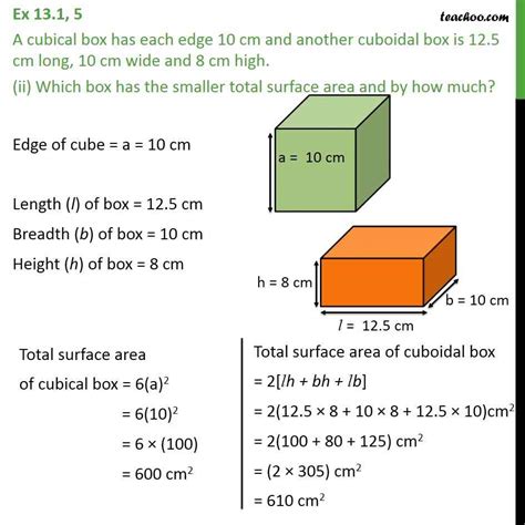 Question 5 A Cubical Box Has Each Edge 10 Cm And Another