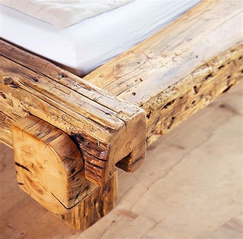 Bett aus handgehackten balken mr timber. Balken bett edictum - unikat mobiliar schlafzimmerbetten ...