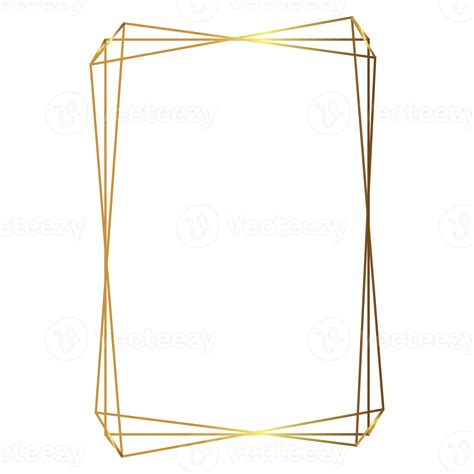 Gold Polygonal Geometric Frame 18872485 Png