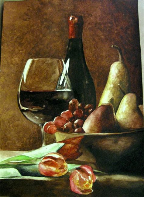 Wine Bottle And Fruits By Peelonika On Deviantart