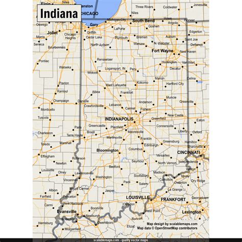 Scalablemaps Vector Maps Of Indiana