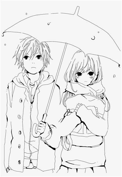 Anime Girl And Boy Drawing Fine Wallpaper Art