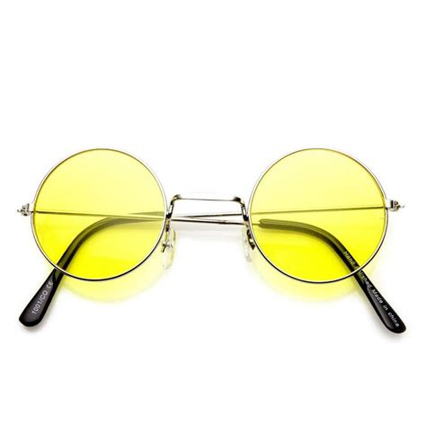 Retro Fashion Round Circle Metal Lennon Style Sunglasses W Color Lens Color Lenses Fashion