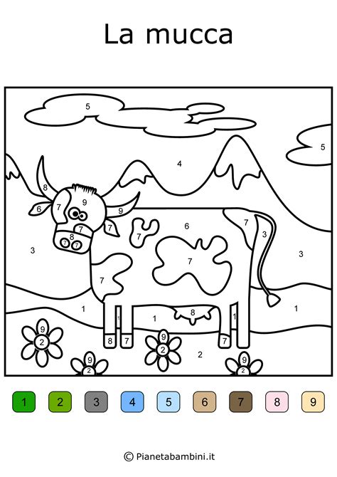 Conta E Colora Disegni Da Colorare In Base Ai Numeri