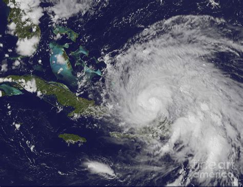 Satellite View Of Hurricane Irene Photograph By Stocktrek Images