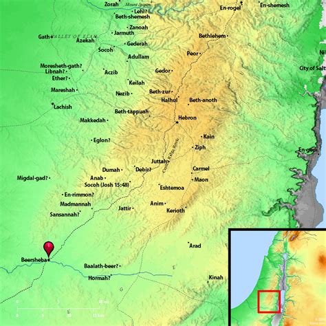 Bible Map Beersheba