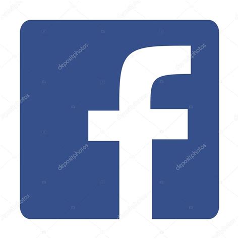 Original Square With Round Corners Blue Facebook Web Icon — Stock