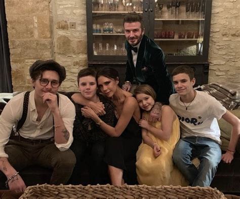 From sharing selfies on holidays at their cotswolds home and gym. David Beckham and children sit front row as they show ...