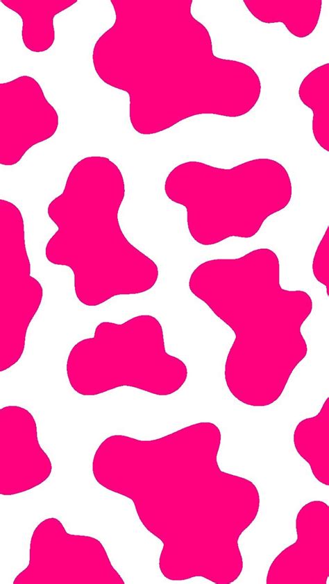 Pink Cow Print Papel De Parede Hippie Papel De Parede Cor De Rosa