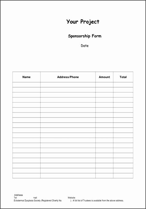 Printable Registration Form Template Word Free Printable Templates