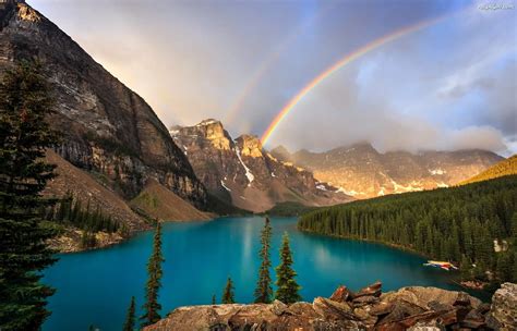 Kanada Park Narodowy Banff Dolina Dziesięciu Szczytów Jezioro
