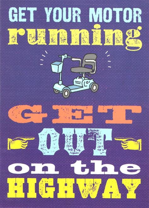 Get Your Motor Running Funny Birthday Card Cards