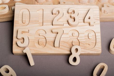 0 9 Wooden Number Puzzle Number Puzzle Learning Numbers Toy Etsy Wooden Numbers Learning