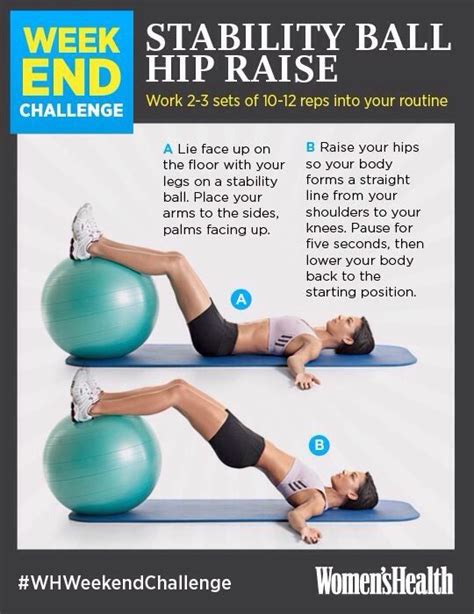 Stability Ball Hip Raise Week End Challenge 👌 Like 👍👍and Follow 👉👉 For