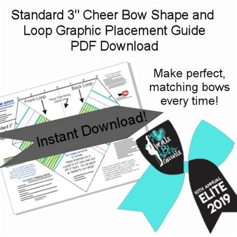 Cheer Bow Layout Guide Template Etsy