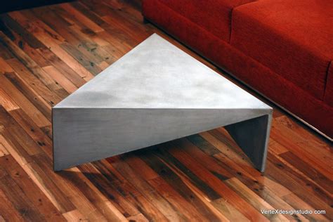Table top made from painted mdf. Concrete Triangle Coffee Table in 2020 | Triangle coffee ...
