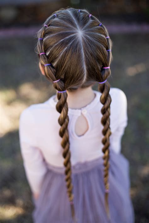 Banded Twist Braid Cute Girls Hairstyles