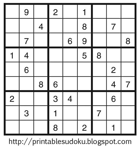 Very Easy Sudoku Puzzle To Print 7 Printable Sudoku Pdf Printable