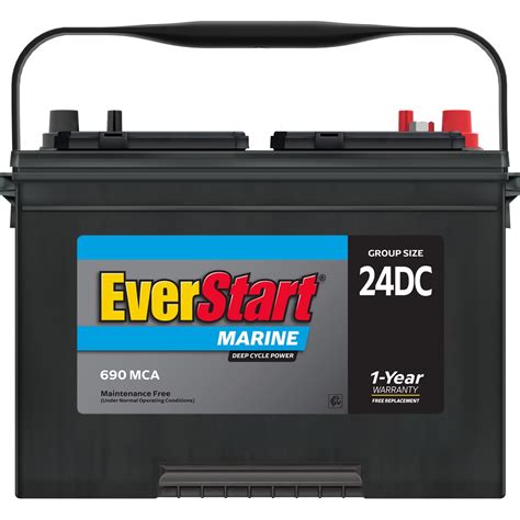 Buy Everstart Lead Acid Marine And Rv Deep Cycle Battery Group Size 24dc