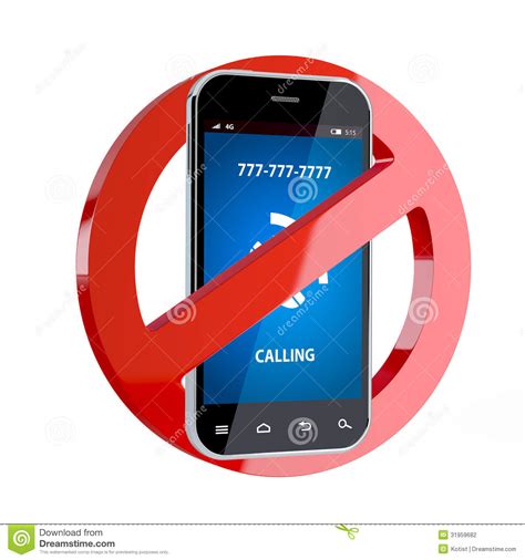 No Cell Phone Sign Stock Illustration Illustration Of