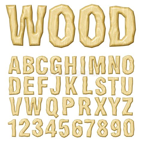 Carved On Wood Font Stock Vector Illustration Of Scratch 21080279