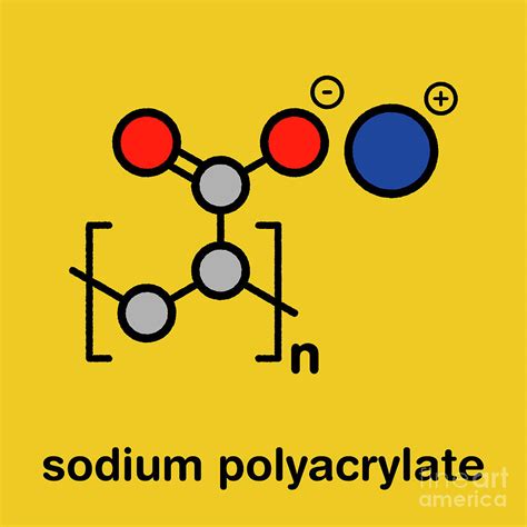 Sodium Polyacrylate Polymer Chemical Structure Photograph By Molekuul