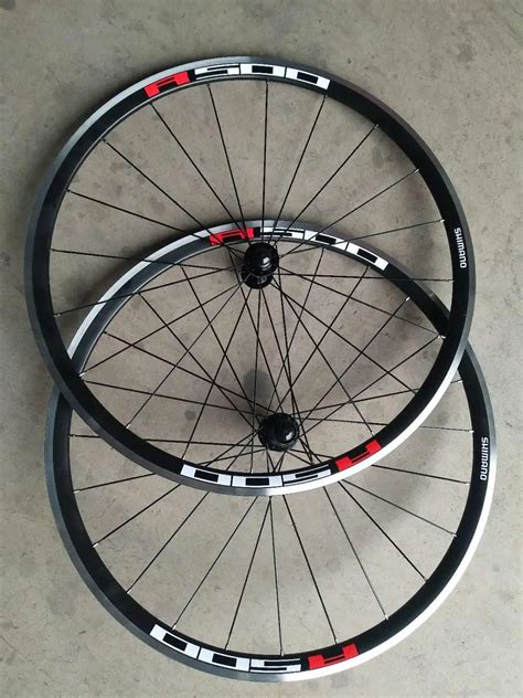 Discount Activity Shimano R501 700c Road Front And Rear Wheelset Black