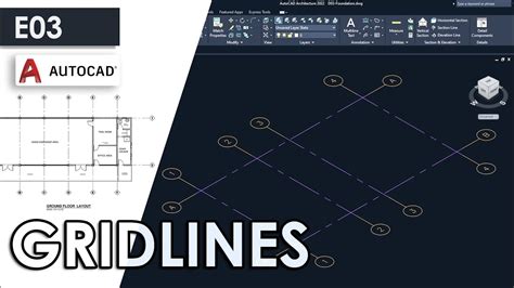 Gridlines Column Grids In Autocad Architecture 20202022 Youtube